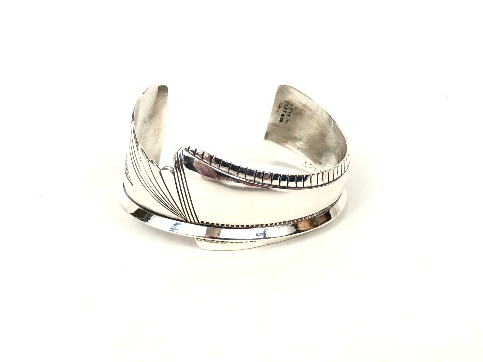80's Lex Billie Navajo Solid Sterling Silver 925 Small Cuff Bracelet Estate Find