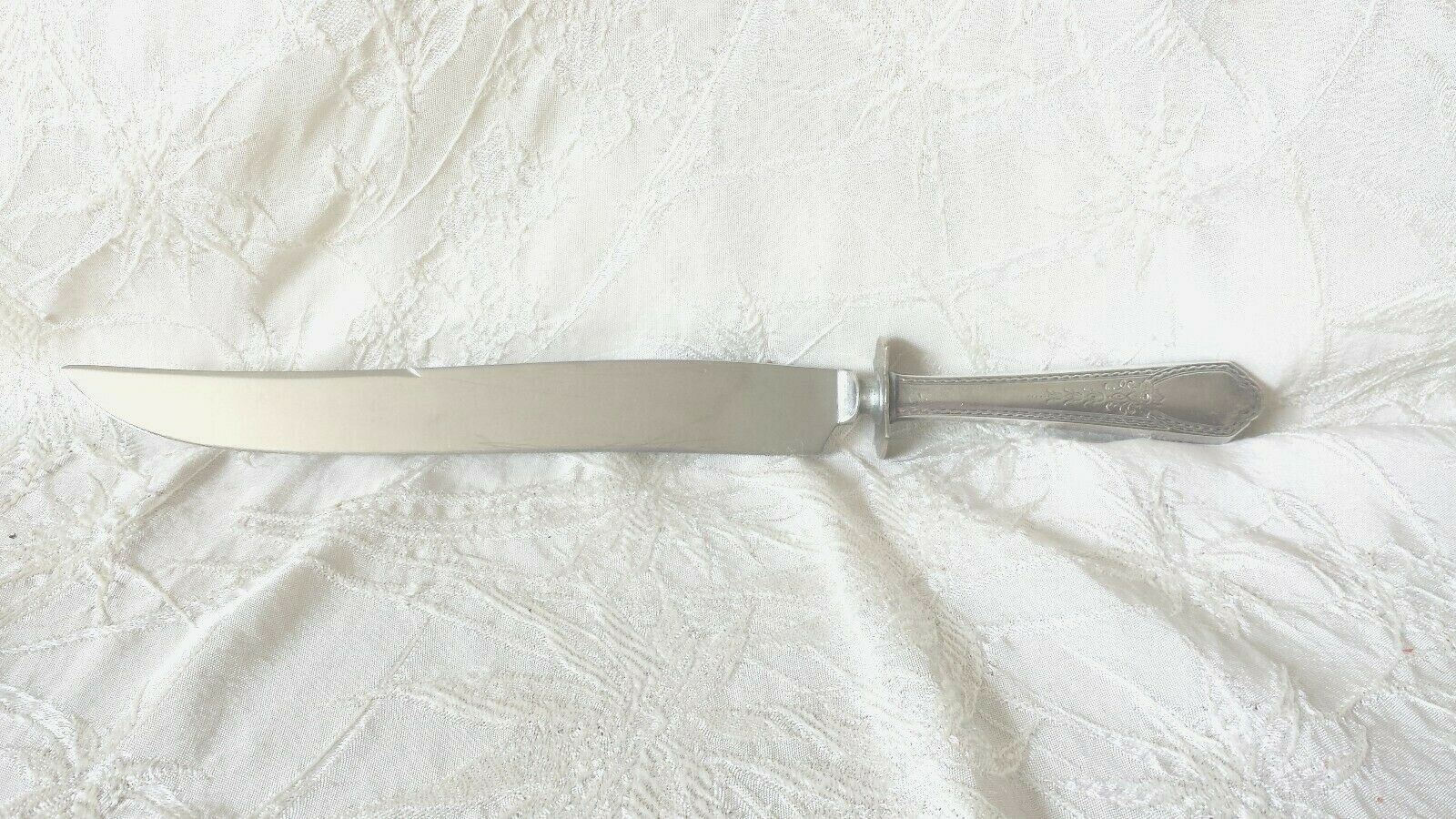 Vintage G.H. French GHF Sterling Silver Carving Knife 12.5"