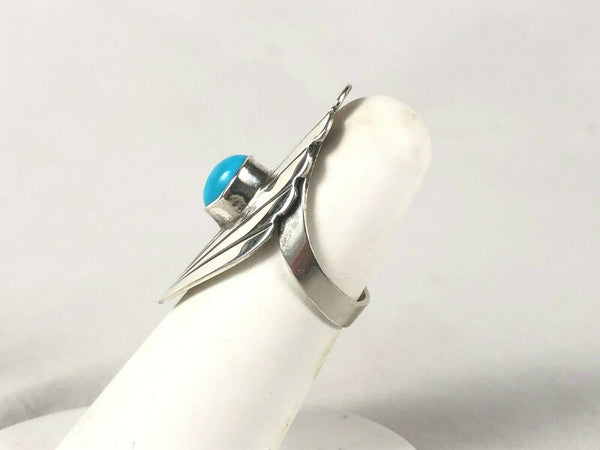 Navajo Sterling Silver Turquoise Ring Sz 5.75 Ben Shiley Estate Find