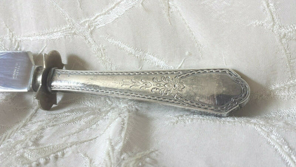 Vintage G.H. French GHF Sterling Silver Carving Knife 12.5"