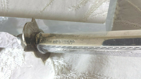 Vintage GHF G.H. French Sterling Silver Carving Knife 10 3/8"