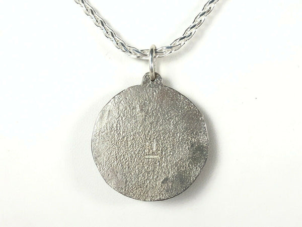 Navajo Morenci Turquoise Protect Liberty Sterling Necklace Nathan Lefthand