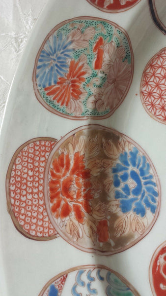 Japanese Imari Ware Large Platter Signed HICHOZAN SHINPO Arita 19th Century