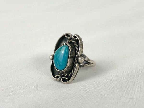 Navajo Native American Turquoise Sterling Silver 925 Ring