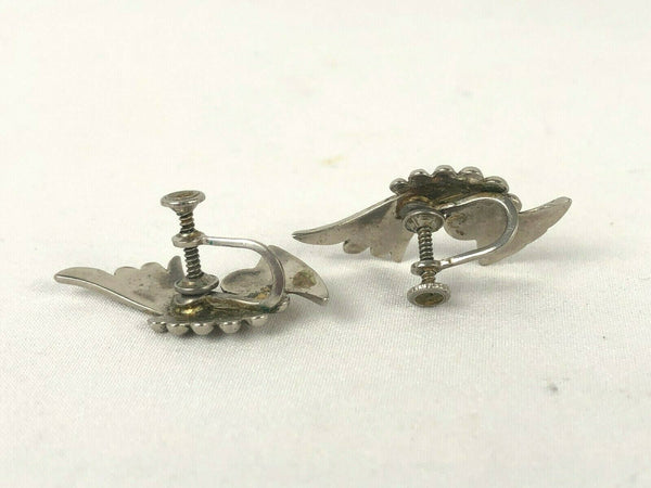 Mid Century 1960's Sterling Silver 925 Screw Back Earrings Pin Set Signed ARO