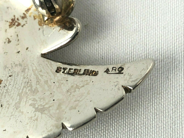 Mid Century 1960's Sterling Silver 925 Screw Back Earrings Pin Set Signed ARO