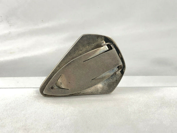 Siamese Siam Sterling Silver 925 Niello Enamel Thai Dancer Clip Coat Dress Shoe