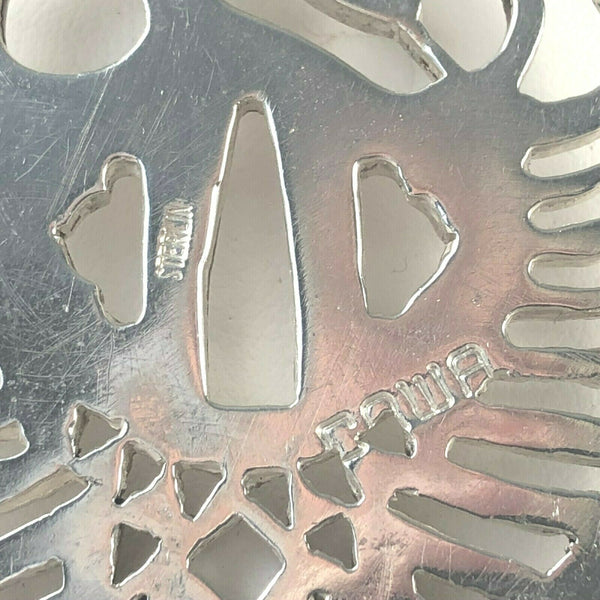 Sword Tsuba Custom Sterling Silver Crane Mon Family Crest Necklace Earring Set