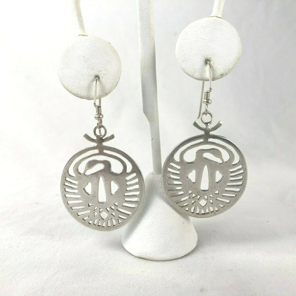 Sword Tsuba Custom Sterling Silver Crane Mon Family Crest Necklace Earring Set