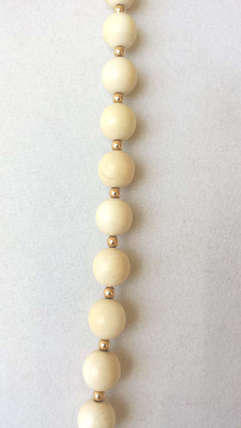 Estate Jewelry 14k Yellow Gold Necklace 31.5" Vintage Geisha Netsuke Bead