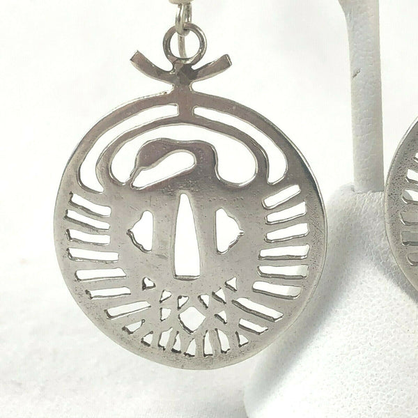 Sword Tsuba Custom Sterling Silver Crane Mon Family Crest Necklace Earring Set