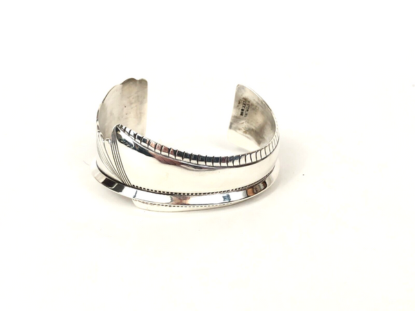 80's Lex Billie Navajo Solid Sterling Silver 925 Small Cuff Bracelet Estate Find
