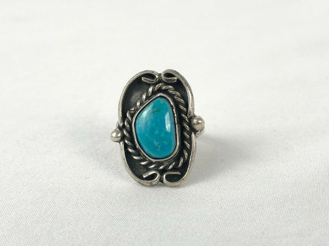 Navajo Native American Turquoise Sterling Silver 925 Ring