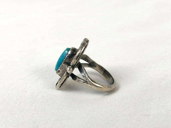 Navajo Native American Turquoise Sterling Silver 925 Ring