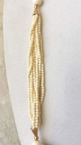 Estate Jewelry 14k Yellow Gold Necklace 31.5" Vintage Geisha Netsuke Bead